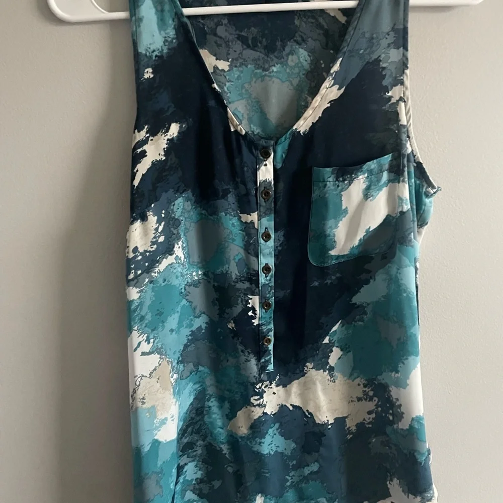 Elegant Ocean Blue Tank Top